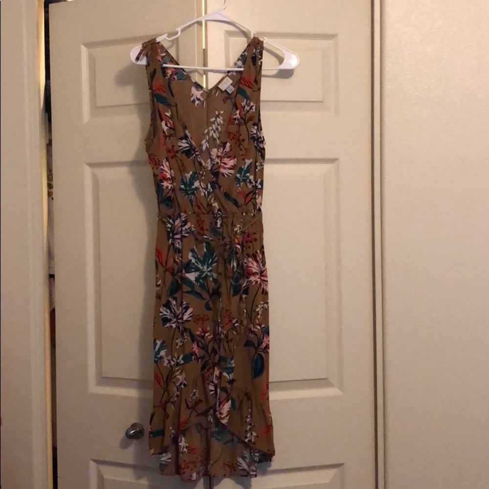 Dark mustard flowery dress